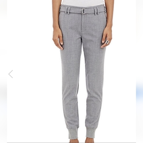 Vince Wool Cuffed trouser joggers in light grey size 14 - Picture 2 of 8